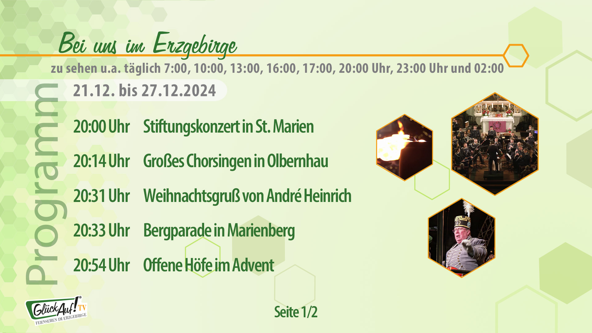 Bei uns im Erzgebirge für die Woche vom 21.12. bis 27.12.2024