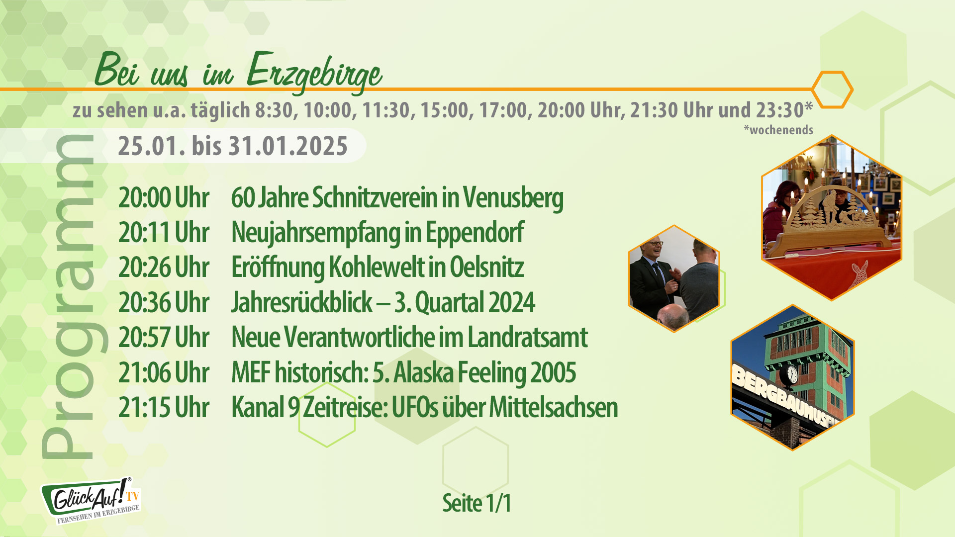 Bei uns im Erzgebirge für die Woche vom 25.01. bis 31.01.2025