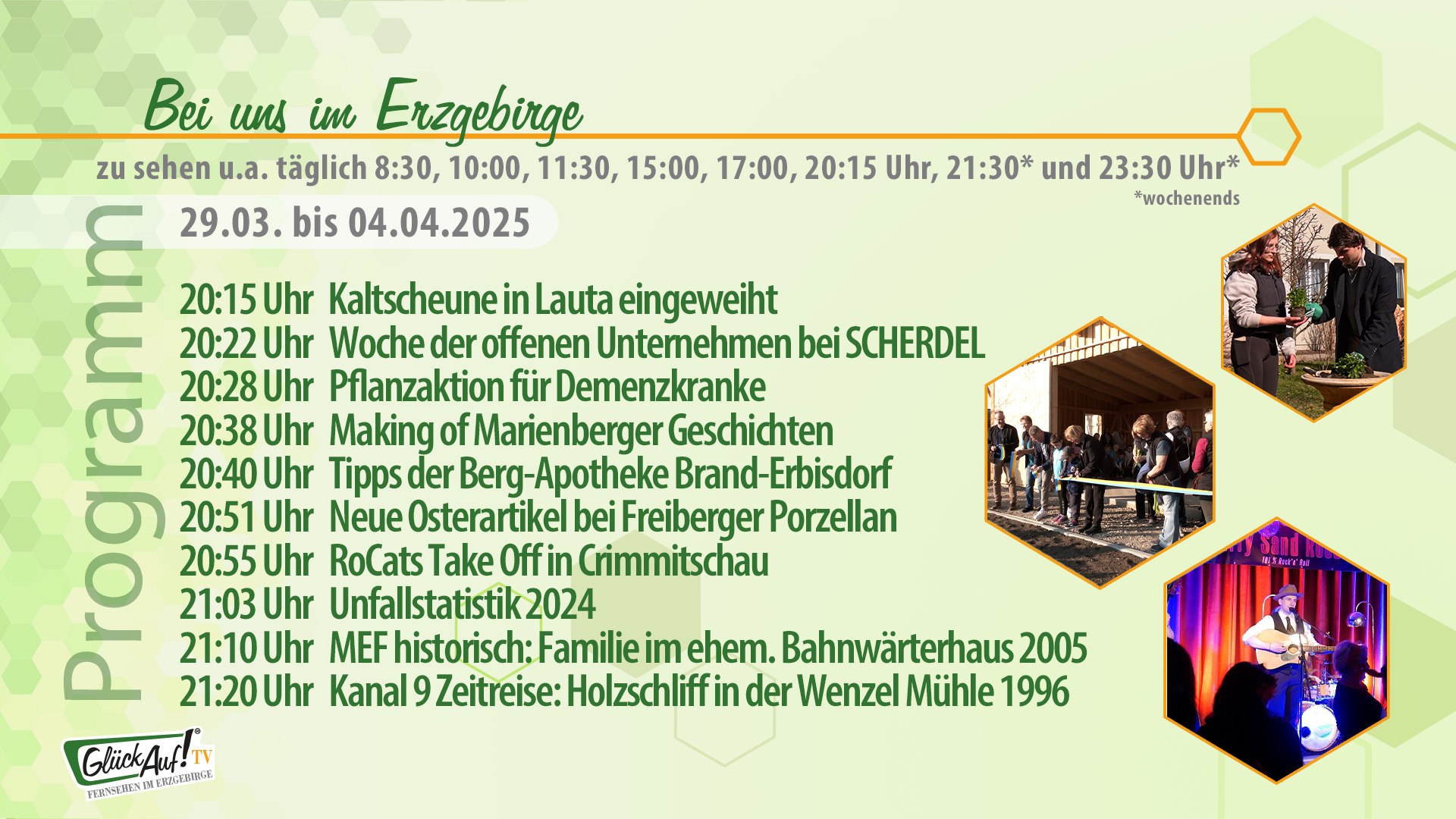 Bei uns im Erzgebirge für die Woche vom 29.03. bis 04.04.2025 Bei uns im Erzgebirge für die Woche vom 29.03. bis 04.04.2025