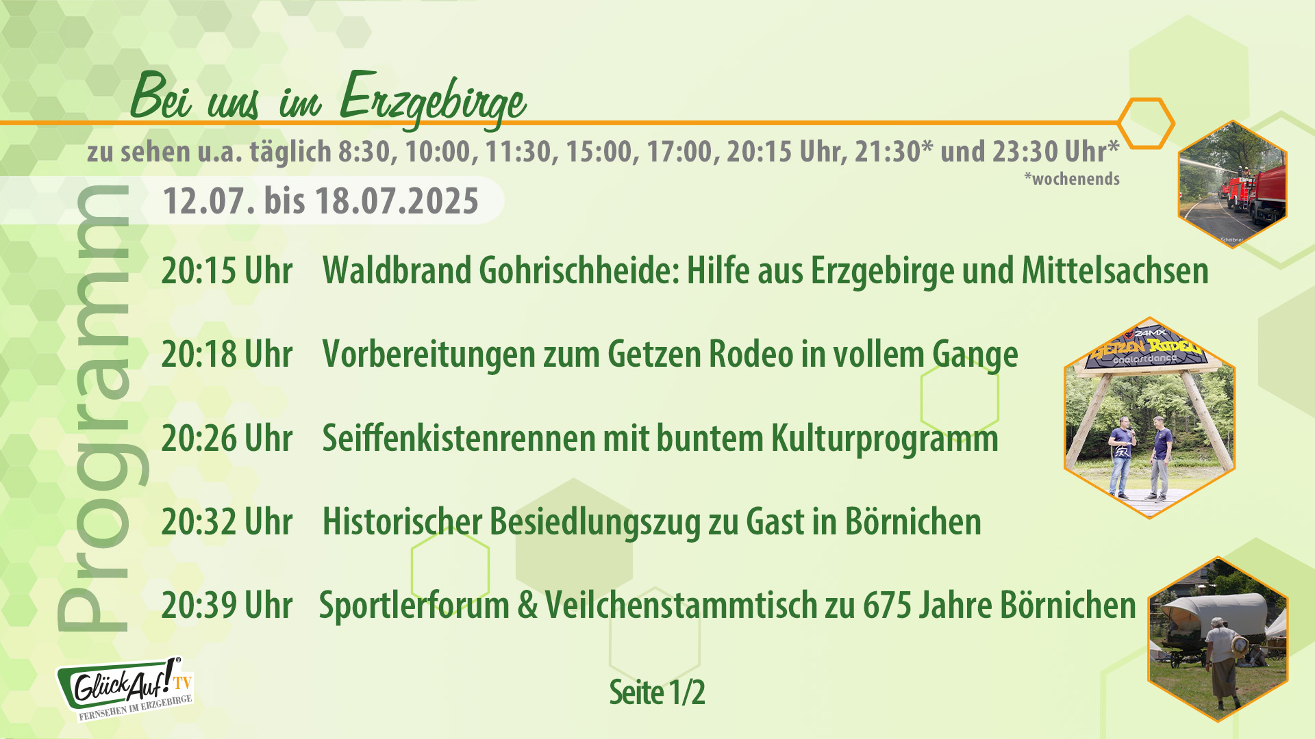 Bei uns im Erzgebirge für die Woche vom 12.07. bis 18.07.2025 Bei uns im Erzgebirge für die Woche vom 12.07. bis 18.07.2025