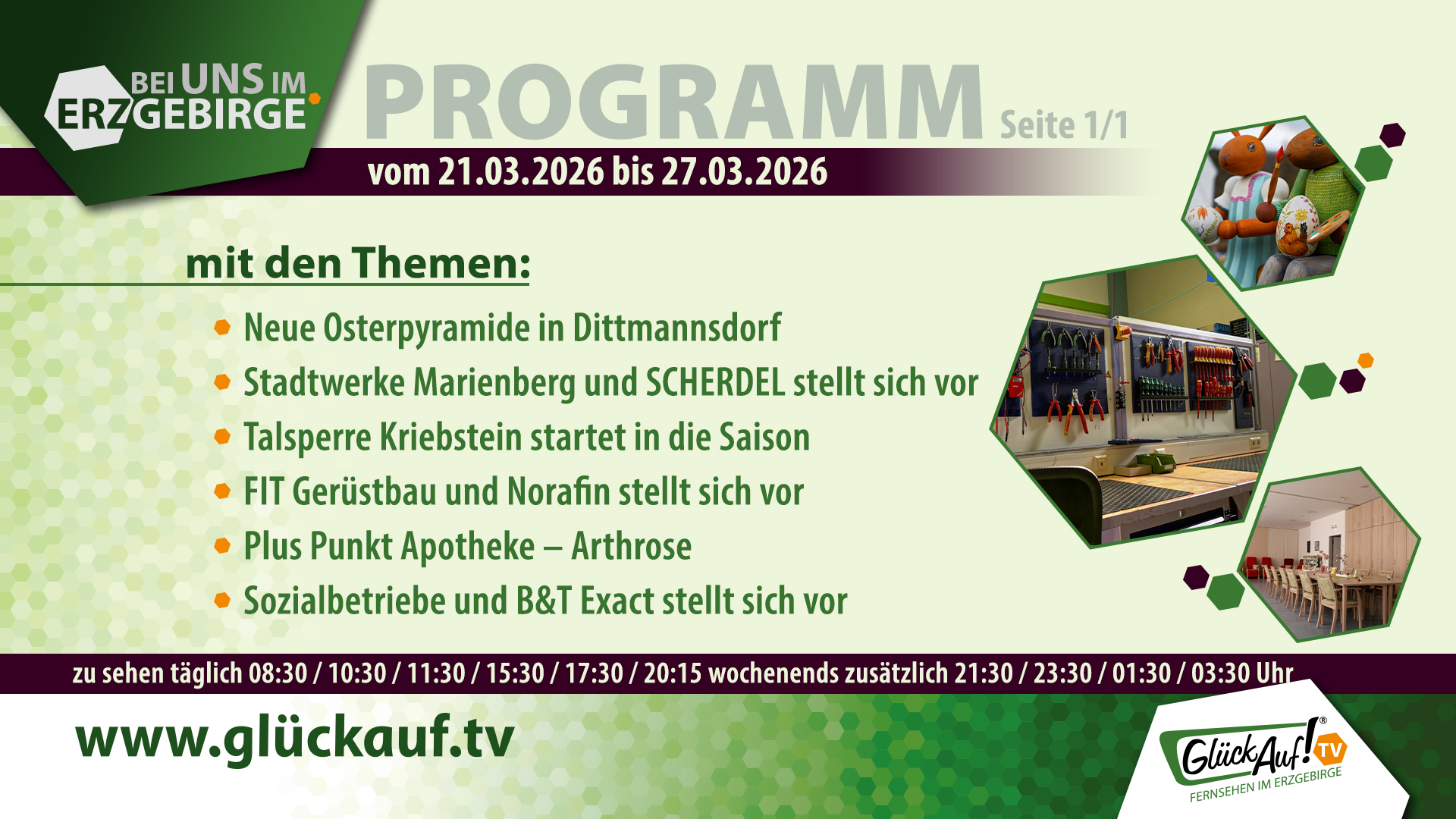 Bei uns im Erzgebirge für die Woche vom 21.03.2026 bis 27.03.2026 Bei uns im Erzgebirge für die Woche vom 21.03.2026 bis 27.03.2026